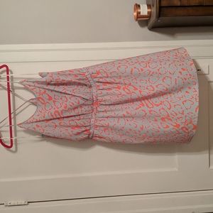 Coral and gray animal print dress